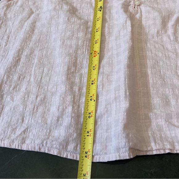 GAP Women’s Light Pink Blouse Three-Quarter Sleeve Button-Front Top Size Medium - Picture 10 of 12
